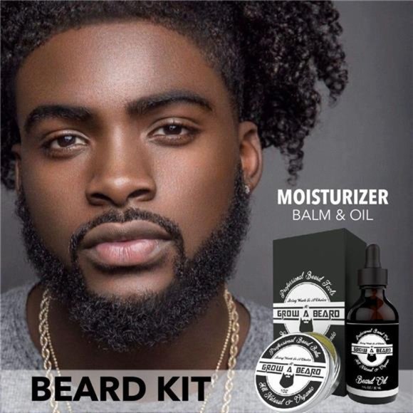 Beard Brush, Beard Comb, Beard Oil, & Beard Balm Grooming Kit for Men's Care - Picture 4 of 7
